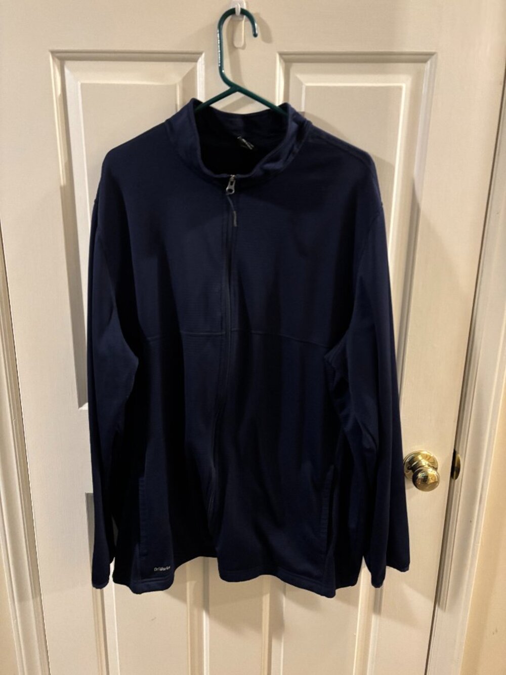 Athletic Works Driworks Navy Blue Men's Full Zip Jacket ~ 3XL (54-56)